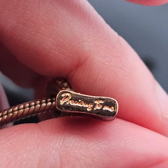 MET Pandora Rose Tone Charm Bracelet Love Padlock Entwined Hearts Beads - Picture 9 of 11